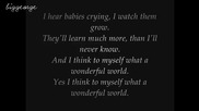 Louis Armstrong - What A Wonderful World ( Lyrics ) + [превод]