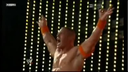 John Cena vs Batista from top of the Car and breaks the floor