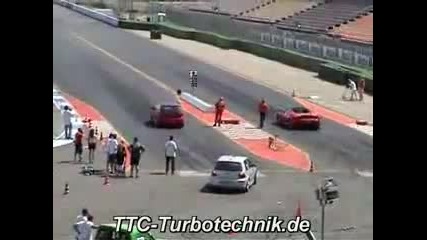 Volkswagen Golf R32 Bi - Turbo vs Ferrari F430 