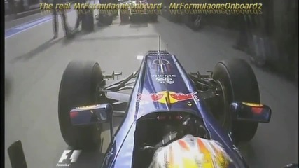 F1 Гран при на Китай 2011 - Button се обърква и преминава през бокса на Red Bull Hd