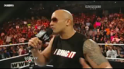 *subs* Скалата се завърна в Wwe ! 14.02.2011 