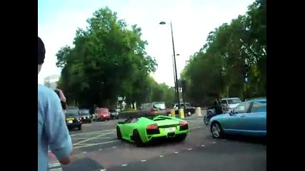 matte green lamborghini lp640 acceleration