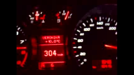 Audi R8 в българия по магистралата до Пловдив - 308kmh