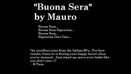 Mauro - Buona sera signorina 