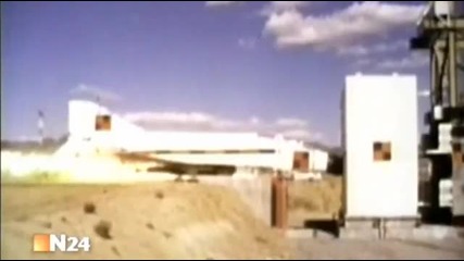 800 kmh ракета срещу стена 