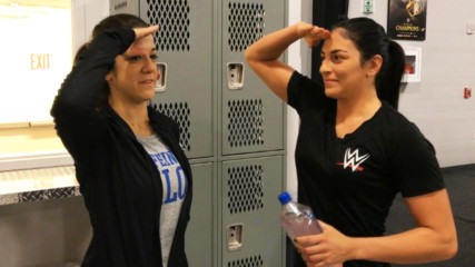 Bayley returns to the WWE Performance Center ahead of her WrestleMania debut