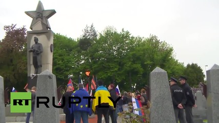 Czech Republic: 'Night Wolves' commemorate fallen Soviets at Olsany cemetery