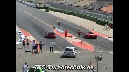 Vw Golf R32 Twinturbo vs. Ferrari