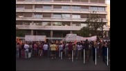 Протест срещу представители на „тройката” международни кредитори в Атина