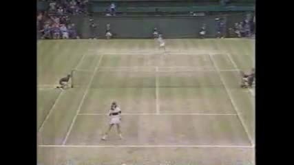 Chris Evert Lloyd vs Hana Mandlikova 1981 Wimbledon final part 1