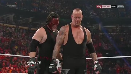 Wwe Raw 1000-ния епизод 23.07.12 Undertaker Returns!!! And Saves Kane