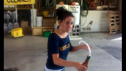 First time beer bong