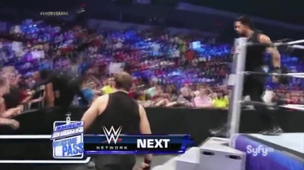 Dean Ambrose cant hop over the barricade Funny