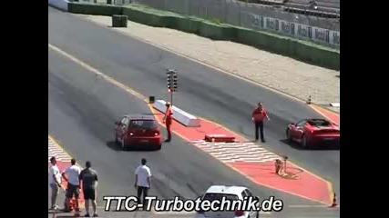 Vw Golf R32 Twinturbo vs. Ferrari