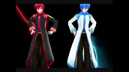 mmd mme matryoshka kaito and black coat akaito