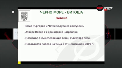 Преди Черно море - Витоша Бистрица
