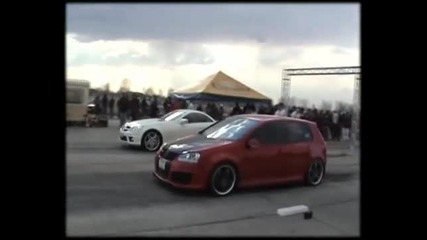 Vw Golf V Gti Vs Mercedes Slk Drag Race