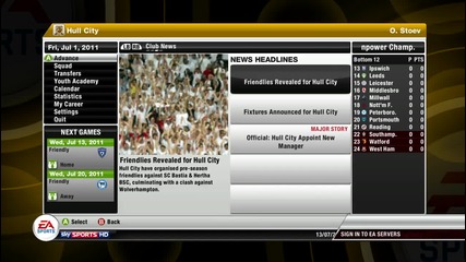 fifa 12 Maneger Mode Hull City