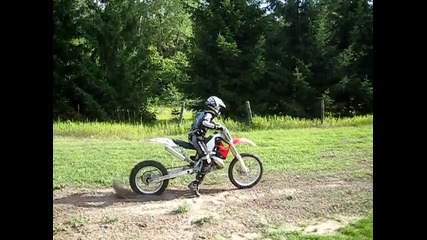 12 year old rides Cr500