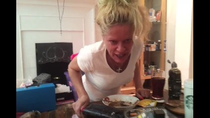Girl does actually swallow cinnamon!