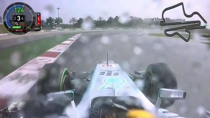 F1 Гран при на Малайзия 2013 - една обиколка с Hamilton [hd][onboard]