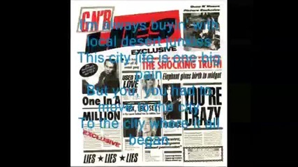 Guns N' Roses - Move to the city (with Lyrics)