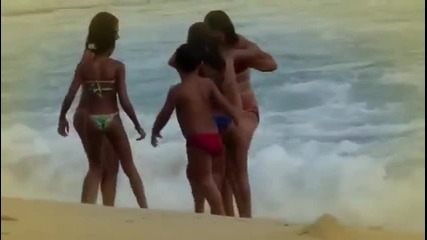 Drunk Lady Washes Up On Beach