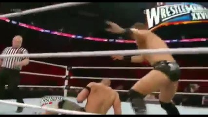 John Cena vs The Miz - Wwe Raw (with The Rock Backstage)
