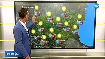 Прогноза за времето (13.08.2018 - сутрешна)