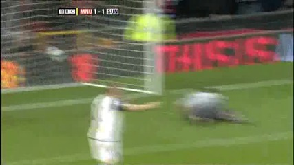 Man. Utd - Sunderland 1 - 1 : Красиво изпълнение на Митко Бербатов 