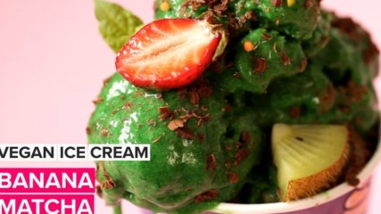 Vegan Ice Cream: Banana Matcha