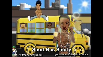 *new* Gucci Mane Soulja Boy Waka Flocka Cartoon - Short Bus Shorty 