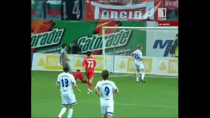 Гол на Спас Делев 1:1 Динамо Москва - Цска