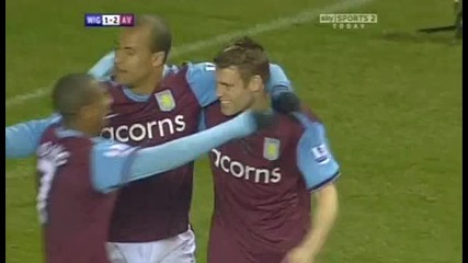 Wigan 1 - 2 Aston Villa (goal Milner) /premier League/ 