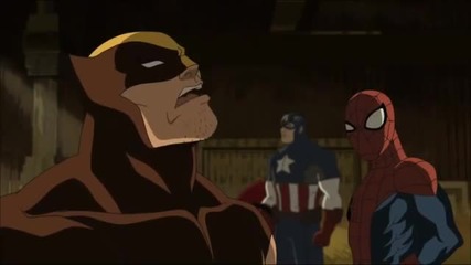 Върховен Спайдър - Мен / Човекът - Паяк и Капитан Америка се натъкват на Върколакът