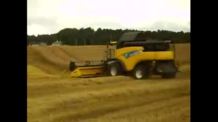 Жътва на пшеница с комбайн New Holland CR9080