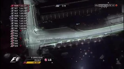 Формула1 - Сингапур 2012 - Квалификация - Част 3 [ 5 ] Sky Sports F1