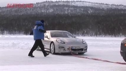 Driving a Porsche Panamera on ice - by autocar.co.uk 