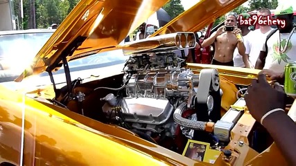 Candy Gold 75 Chevy Caprice Donk Vert on 30 Forgiatos Pt.1 Push Button Start - Hd