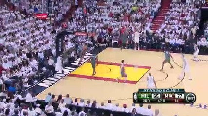 Nba Playoffs 2013 Nba Milwaukee Bucks Vs Miami Heat Highlights April 21, 2013 Game 1 (low)