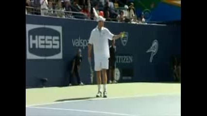 Us Open - Родик И Джокович Се Имитират