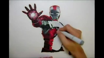Готино реалистично рисуване на Iron man