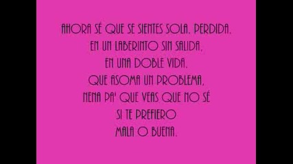 Doble Vida - Lyrics ( El Rostro De Analia )