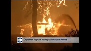 Огромен горски пожар заплашва Атина