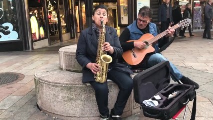 Улични музиканти в Женева, Швейцария