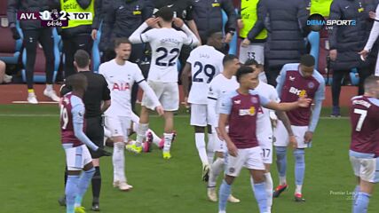 Aston Villa with a Red Card vs. Tottenham Hotspur