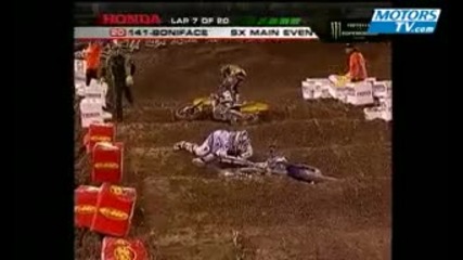 Accident Reed Stewart Supercross americain 2009 Anaheim 