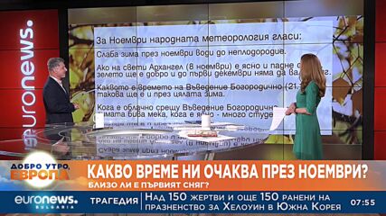 Какво време да очакваме през ноември?