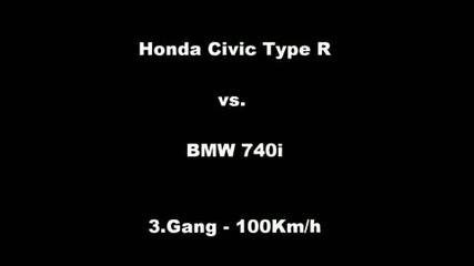 Honda Civic vs.bmw 740i 
