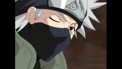 Kakashi прави Mangekyou Sharingan